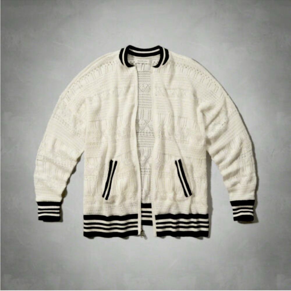 Abercrombie and fitch knit bomber jacket M/L